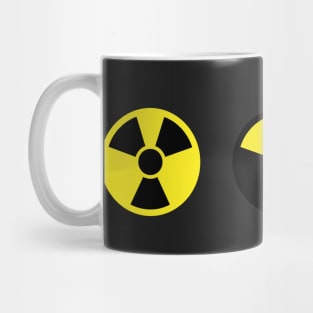 Nuclear radiation sign sticker, nuclear warning symbol sticker - radiation, energy, atomic power Mug